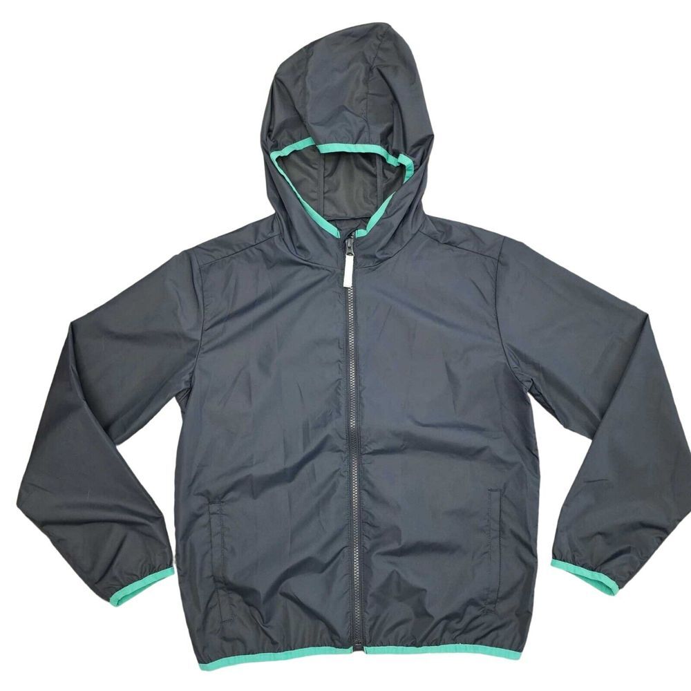 J.Crew Crewcuts NWT Hooded Windbreaker Jacket Athletic‎ Gorpcore Blue Unisex 12